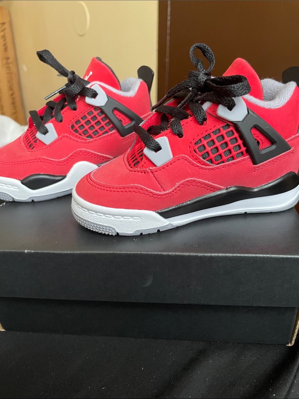 Jordan Kids Red, Black & White Retro Sneakers